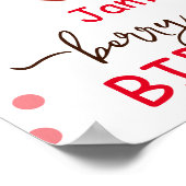 Berry Sweet 3e Verjaardag Waterverf Poster (Hoek)