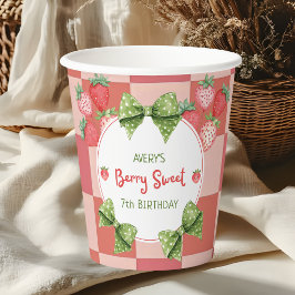 Berry Sweet 7e verjaardag Aardbeienfeest  Papieren Bekers