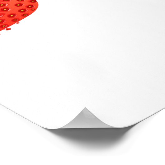 Berry Sweet aardbei 1e verjaardag Poster (Hoek)