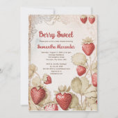 Berry Sweet aardbei baby shower Kaart (Voorkant)
