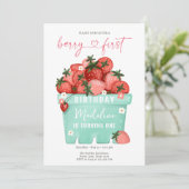 Berry Sweet Aardbei Boeren Markt Verjaardag Kaart (Staand voorkant)