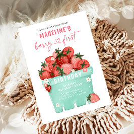 Berry Sweet Aardbei Boeren Markt Verjaardag Kaart