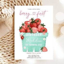 Berry Sweet Aardbei Boeren Markt Verjaardag Kaart