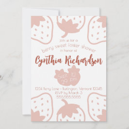 "Berry Sweet" Aardbei Foster Kind Baby shower Kaart