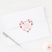 Berry Sweet Aardbei Hart Meisje Baby shower Hart Sticker (Envelop)