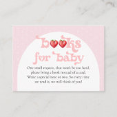 Berry Sweet Aardbei Hart Meisje Baby shower Informatiekaartje (Voorkant)