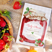 Berry Sweet Aardbei Jam Roze Baby shower Kaart