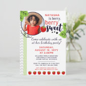 Berry Sweet Aardbei Kinderen verjaardagsfeestje Kaart (Staand voorkant)