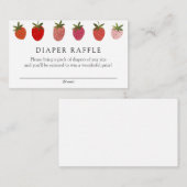 Berry Sweet Aardbei Luier Raffle insteekkaart Informatiekaartje (Voorkant / Achterkant)