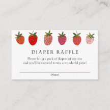 Berry Sweet Aardbei Luier Raffle insteekkaart