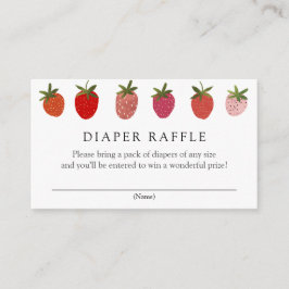 Berry Sweet Aardbei Luier Raffle insteekkaart Informatiekaartje