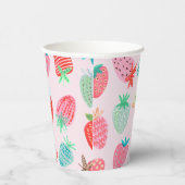 Berry Sweet aardbei patroon Papieren Bekers (Rechts)
