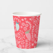 Berry Sweet aardbei patroon Papieren Bekers (Achterkant)
