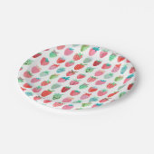 Berry Sweet aardbei patroon Papieren Bordje (Gekanteld)