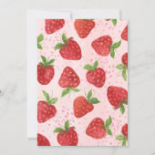 Berry Sweet Aardbei Rood Roze Baby shower Kaart (Achterkant)