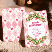 Berry Sweet Aardbei Rood Roze Vrijgezellenfeest Kaart