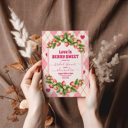 Berry Sweet Aardbei Rood Roze Vrijgezellenfeest Kaart