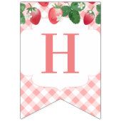 Berry Sweet Aardbei Verjaardag of Baby shower Vlaggetjes (Eerste vlag)