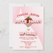 Berry Sweet Aardbei Verjaardagsfeest Kaart (Voorkant)