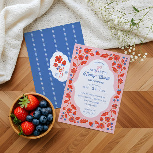 Berry Sweet Aardbeien Bosbessen & Bloemen Kaart