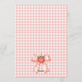 Berry Sweet Adventure Watercolor Strawberry Bunny  Kaart (Achterkant)