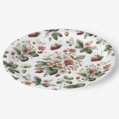 Berry Sweet All Over aardbei en bloemmotief Papieren Bordje (Gekanteld)