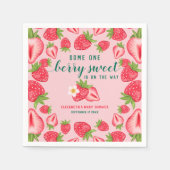 Berry Sweet Baby Aardbei Baby shower Aangepast Servet (Voorkant)