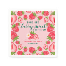Berry Sweet Baby Aardbei Baby shower Aangepast
