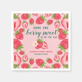 Berry Sweet Baby Aardbei Baby shower Aangepast Servet