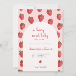 Berry Sweet Baby Baby shower Invitation Kaart