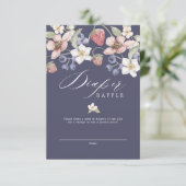 Berry Sweet Baby Bessen & Bloemen Luier Raffle Kaart (Staand voorkant)