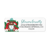 Berry Sweet Baby Blue Aardbei Beer Cub Adres Etiket (Voorkant)