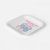 Berry Sweet Baby Doodle Pink Strawberry Girl Papieren Bordje (Gebogen)