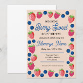 Berry Sweet Baby Invitation Save The Date (Voorkant / Achterkant)