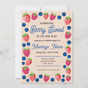 Berry Sweet Baby Invitation Save The Date