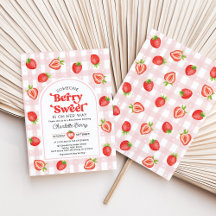 Berry Sweet Baby Meisje Aardbei Baby shower