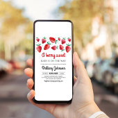 Berry Sweet Baby On The Way Girl Baby shower Kaart