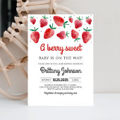 Berry Sweet Baby On The Way Girl Baby shower Kaart