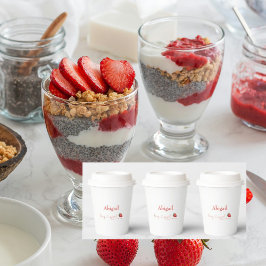 Berry Sweet Baby op de weg Baby shower Papieren Bekers