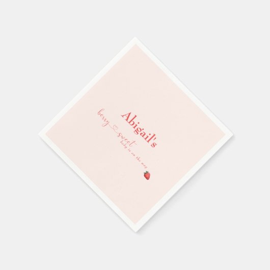 Berry Sweet Baby op de weg Baby shower Servet (Hoek)