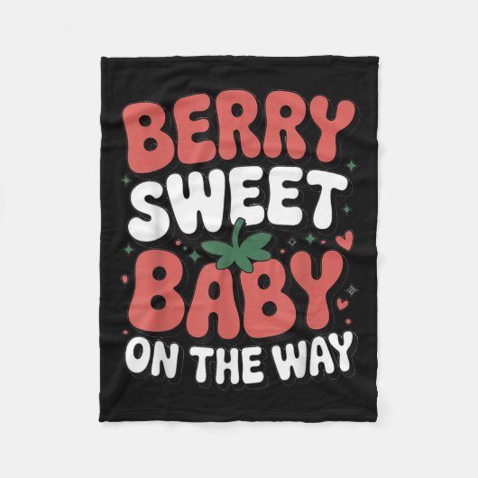 Berry Sweet Baby op de weg Schattige Aardbei Pregn Fleece Deken (Voorkant)
