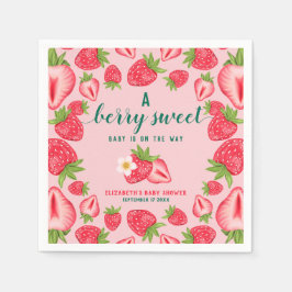 Berry Sweet Baby op weg Aardbei Baby shower Servet
