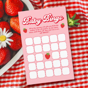 Berry Sweet Baby shower Aardbei Baby Bingo Spel