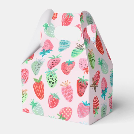 Berry Sweet Baby shower Aardbei Bedankdoosjes (Achterkant)