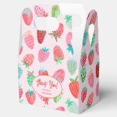 Berry Sweet Baby shower Aardbei Bedankdoosjes (Geopend)