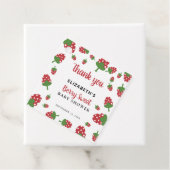 Berry Sweet Baby shower Aardbei Custom Bedankjes Labels (In situ)