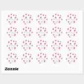 Berry Sweet Baby shower Aardbei Dank u Ronde Sticker (Vel)