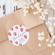 Berry Sweet Baby shower Aardbei Dank u