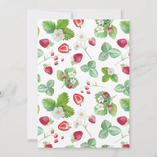 Berry Sweet Baby shower Aardbei Kaart (Achterkant)