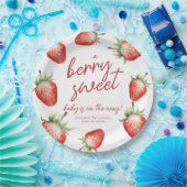Berry Sweet Baby shower Aardbei Papieren Bordje (Feest)